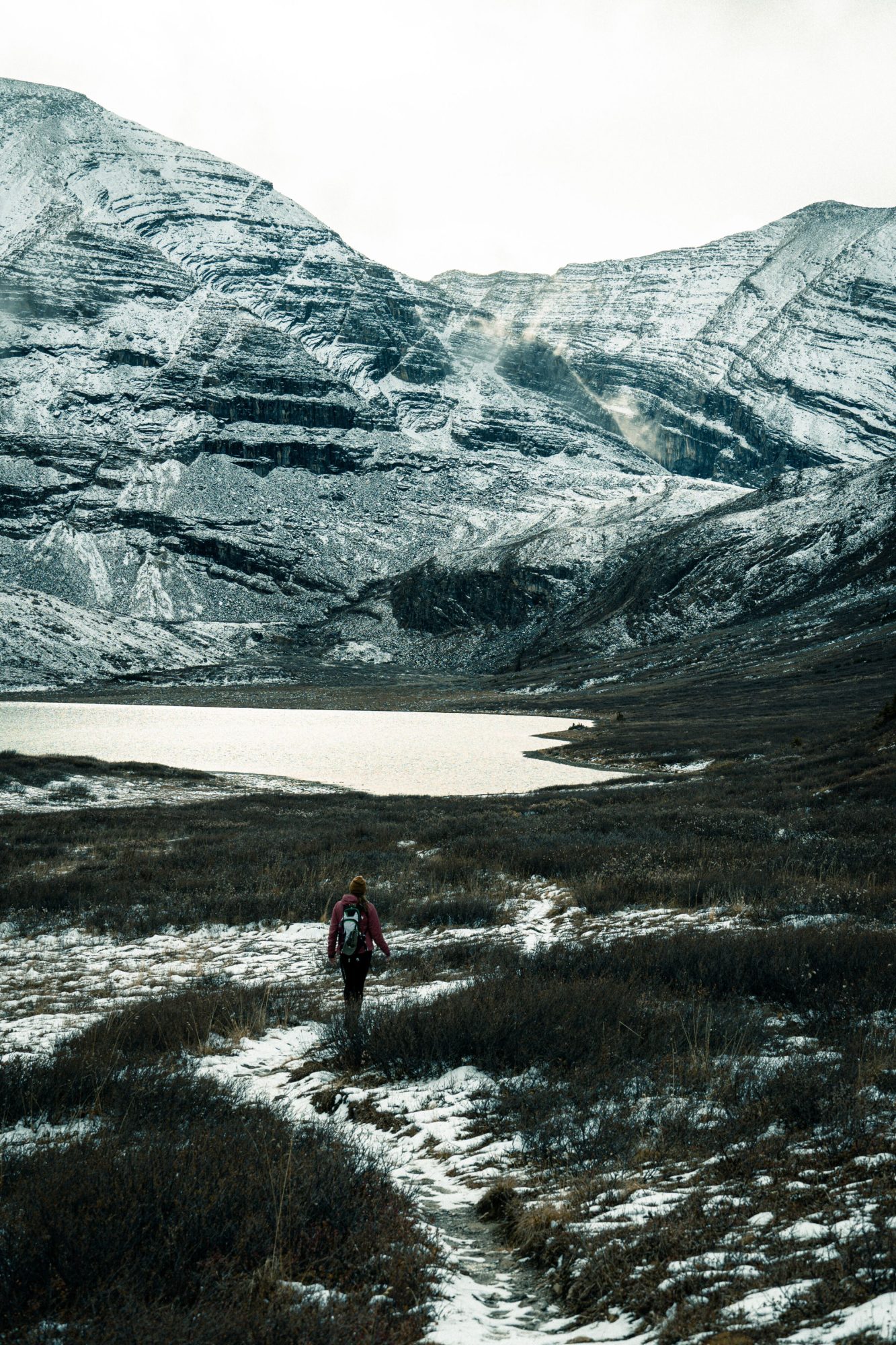 Hiking to Summit Lake in Stone Mountain Provincial Park.